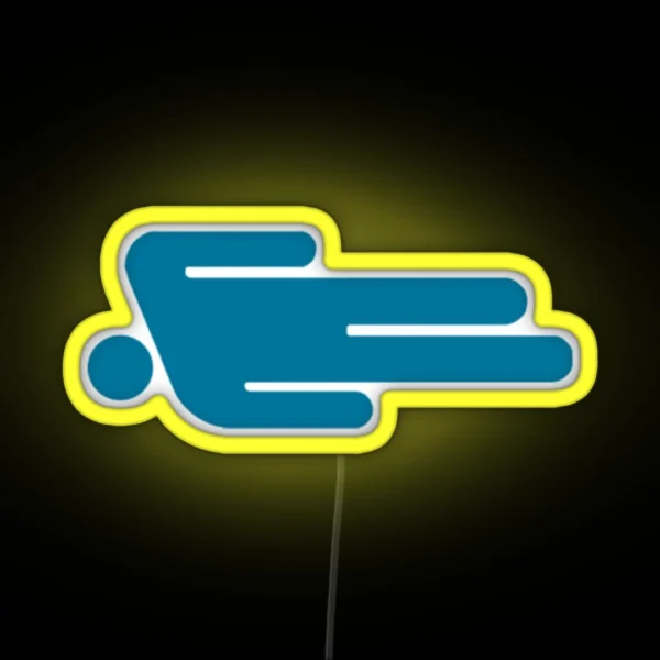 Person Silhouette Figure Lying Down Blue RGB Neon Sign