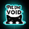 Mysterious Black Feline Icon Illuminates Your Space with Neon Glow