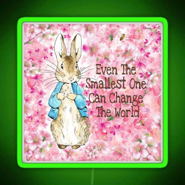 Peter Rabbit Blossom RGB Neon Sign