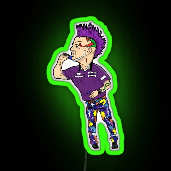 Peter Wright Cartoon Drawing RGB Neon Sign