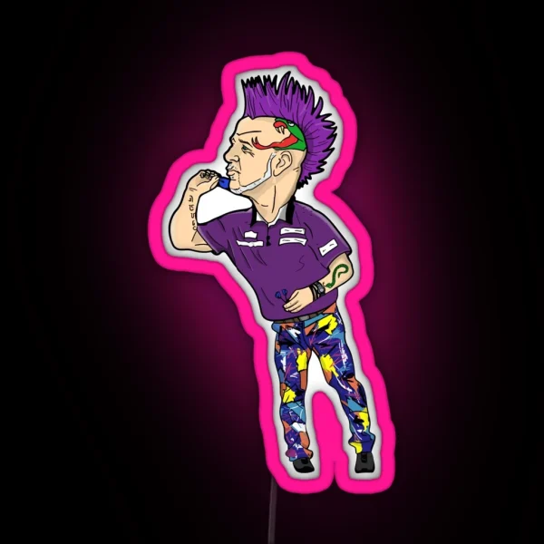 Peter Wright Cartoon Drawing RGB Neon Sign