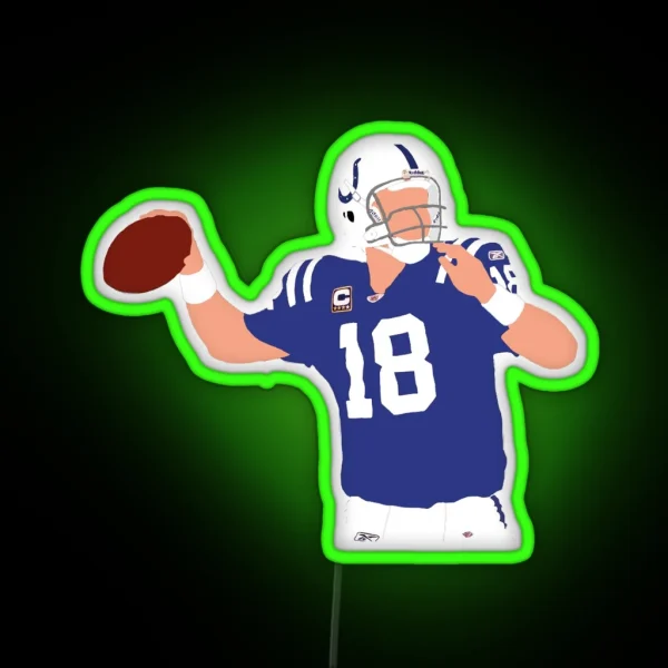 Peyton Manning RGB Neon Sign