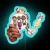 Pharrell Williams' N.E.R.D iconic music group RGB neon signage artwork