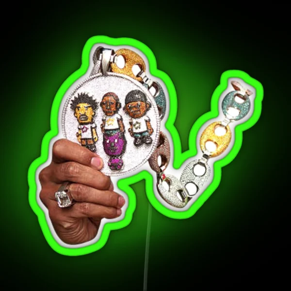 Pharrell N E R D Chain RGB Neon Sign