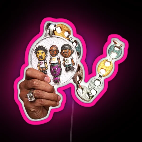 Pharrell N E R D Chain RGB Neon Sign