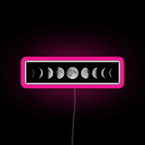 Phases Of The Celestial Moon RGB Neon Sign