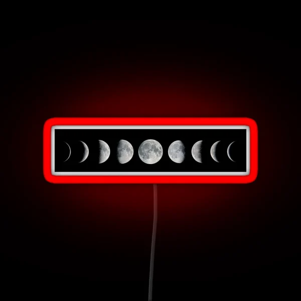 Phases Of The Celestial Moon RGB Neon Sign