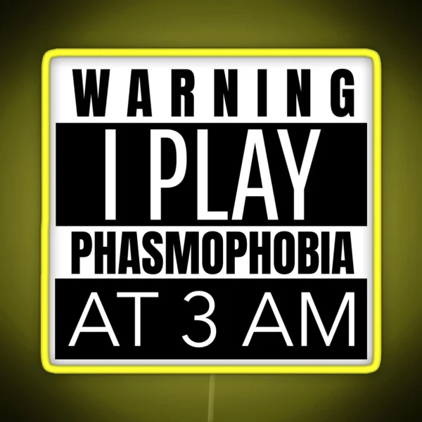 Phasmophobia Funny Joke RGB Neon Sign