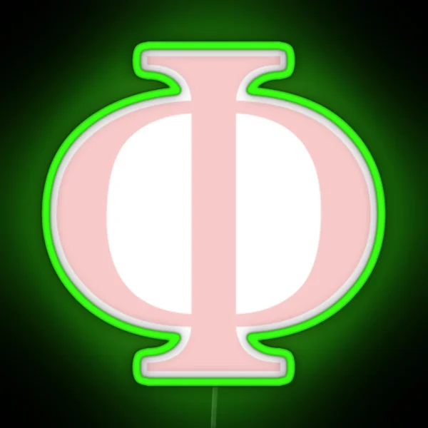 Phi Millennial Pink Greek Letter RGB Neon Sign