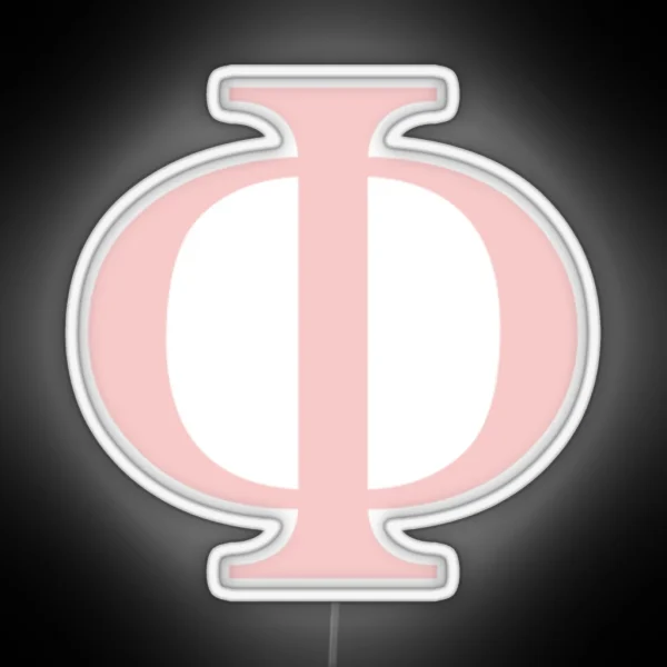 Phi Millennial Pink Greek Letter RGB Neon Sign