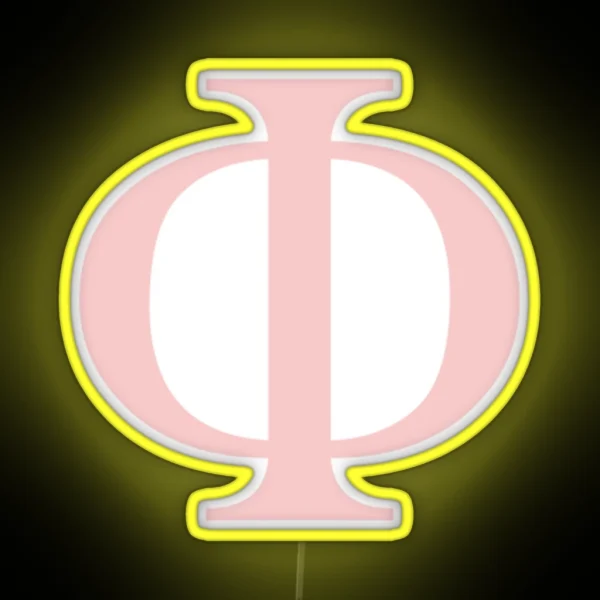 Phi Millennial Pink Greek Letter RGB Neon Sign