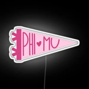 Phi Mu Banner RGB Neon Sign