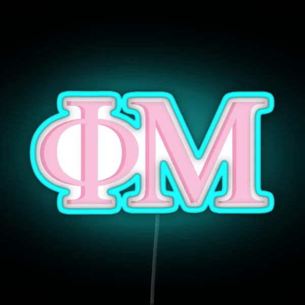 Phi Mu Letters RGB Neon Sign