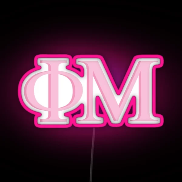 Phi Mu Letters RGB Neon Sign