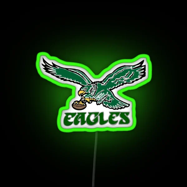 Philadelphia Vintage Eagles Logo RGB Neon Sign