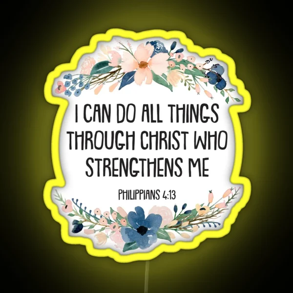 Philippians 4 13 RGB Neon Sign