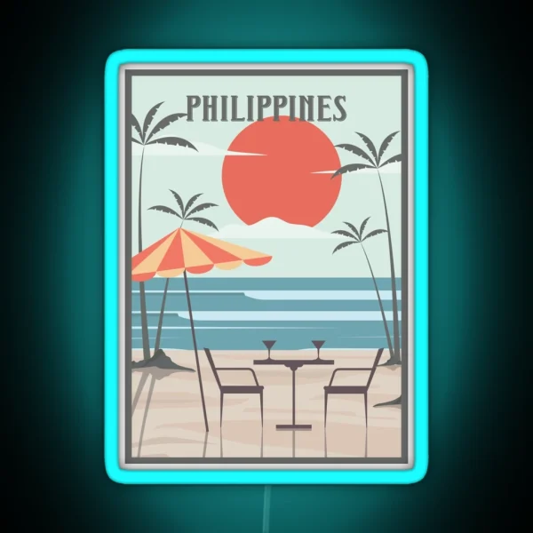 Philippines Honeymoon Retro RGB Neon Sign