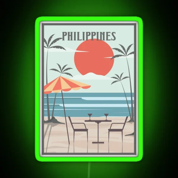Philippines Honeymoon Retro RGB Neon Sign