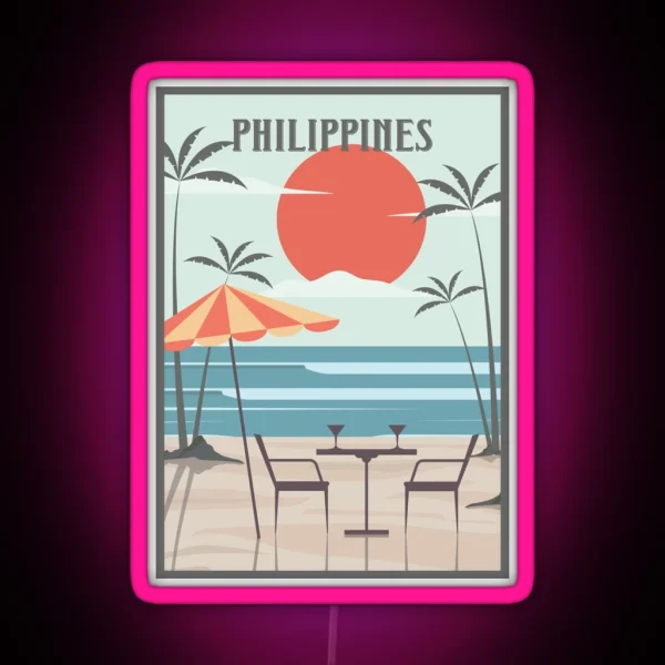 Philippines Honeymoon Retro RGB Neon Sign