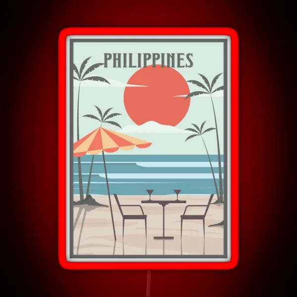 Philippines Honeymoon Retro RGB Neon Sign