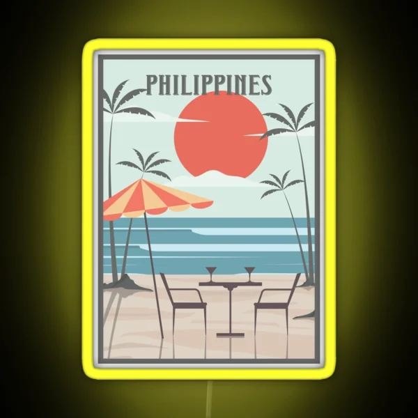 Philippines Honeymoon Retro RGB Neon Sign