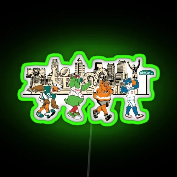 Philly Sports RGB Neon Sign