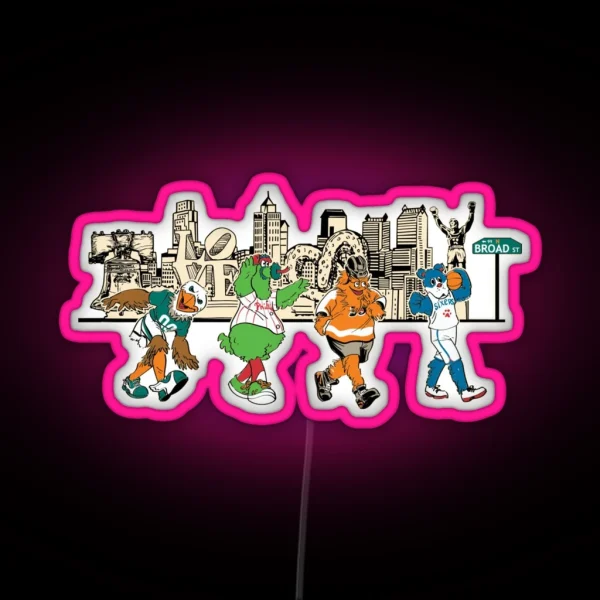 Philly Sports RGB Neon Sign