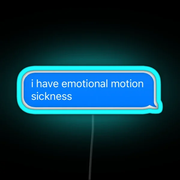 Phoebe Bridgers Motion Sickness Lyrics Text RGB Neon Sign
