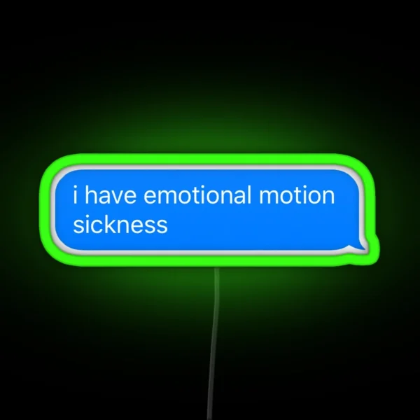 Phoebe Bridgers Motion Sickness Lyrics Text RGB Neon Sign