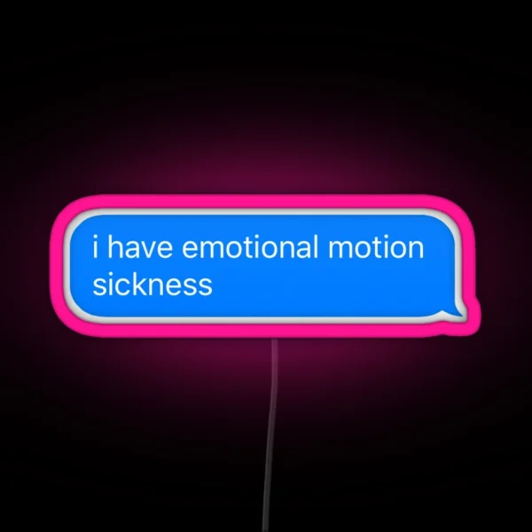 Phoebe Bridgers Motion Sickness Lyrics Text RGB Neon Sign