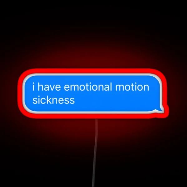 Phoebe Bridgers Motion Sickness Lyrics Text RGB Neon Sign