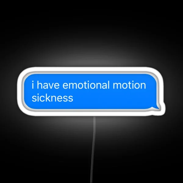 Phoebe Bridgers Motion Sickness Lyrics Text RGB Neon Sign