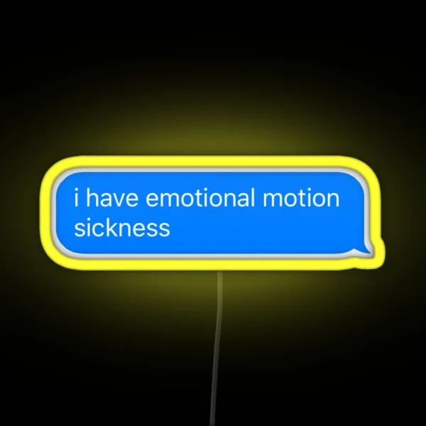 Phoebe Bridgers Motion Sickness Lyrics Text RGB Neon Sign