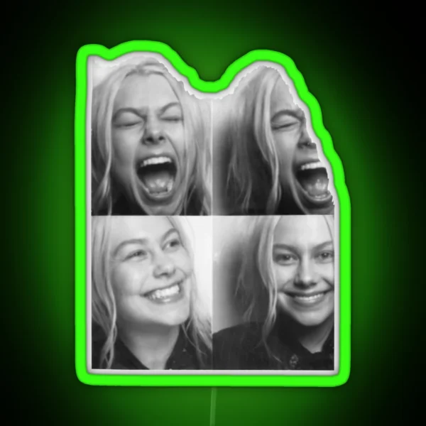 Phoebe Bridgers Vintage Looking Photo RGB Neon Sign