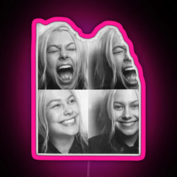 Phoebe Bridgers Vintage Looking Photo RGB Neon Sign