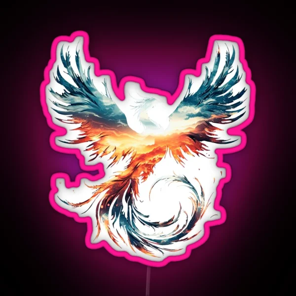 Phoenix Ascending RGB Neon Sign