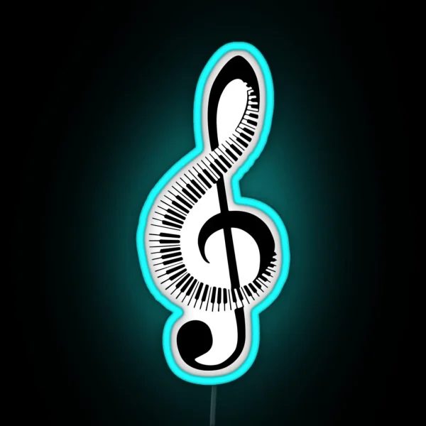 Piano Note RGB Neon Sign