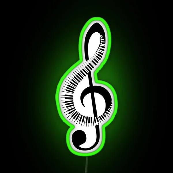 Piano Note RGB Neon Sign