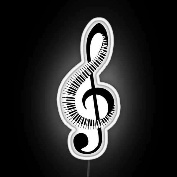 Piano Note RGB Neon Sign