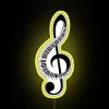 Color-Changing Piano Note LED Sign for Musician's Home Decor and Office