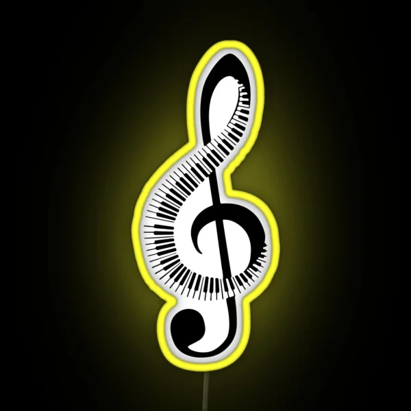 Piano Note RGB Neon Sign