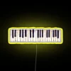 RGB Neon LED Sign with Piano Keyback Design Illumination Display