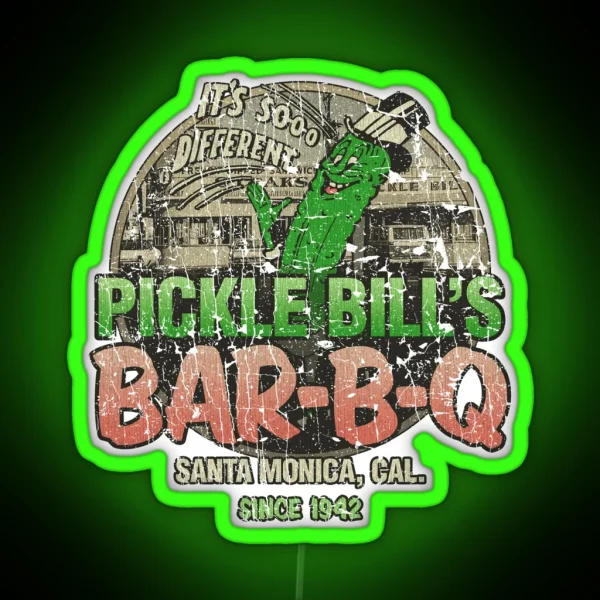 Pickle Bill S Bar B Q 1941 RGB Neon Sign