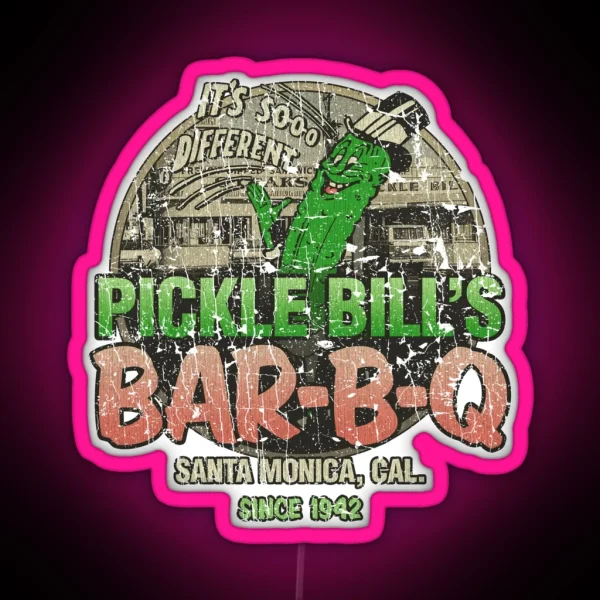 Pickle Bill S Bar B Q 1941 RGB Neon Sign