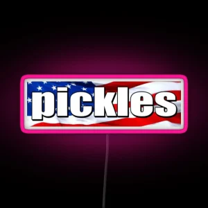 Pickles American Flag Funny Random Bumper Led RGB Neon Sign