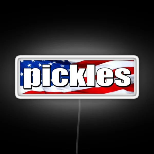 Pickles American Flag Funny Random Bumper Led RGB Neon Sign