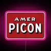 Vintage Amer Picon Red & White Neon Sign With RGB Lighting