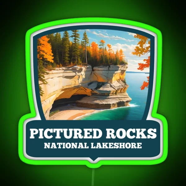 Pictured Rocks National Lakeshore RGB Neon Sign