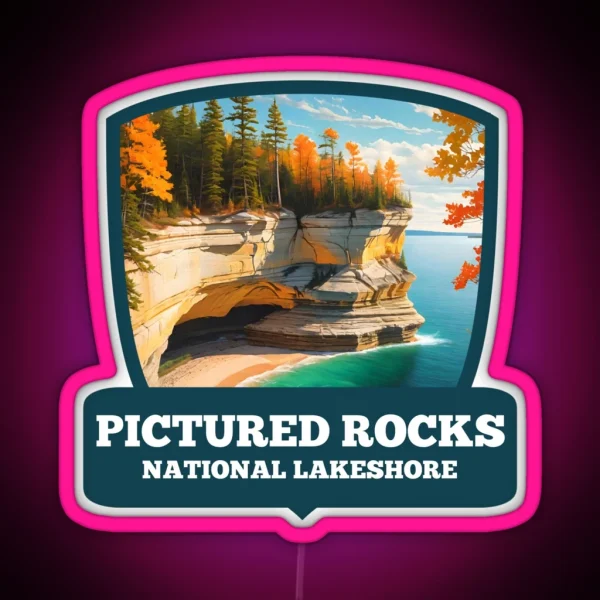 Pictured Rocks National Lakeshore RGB Neon Sign