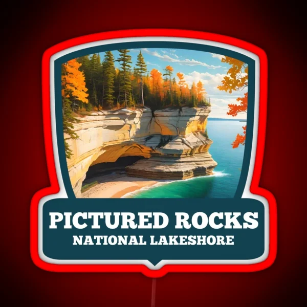 Pictured Rocks National Lakeshore RGB Neon Sign